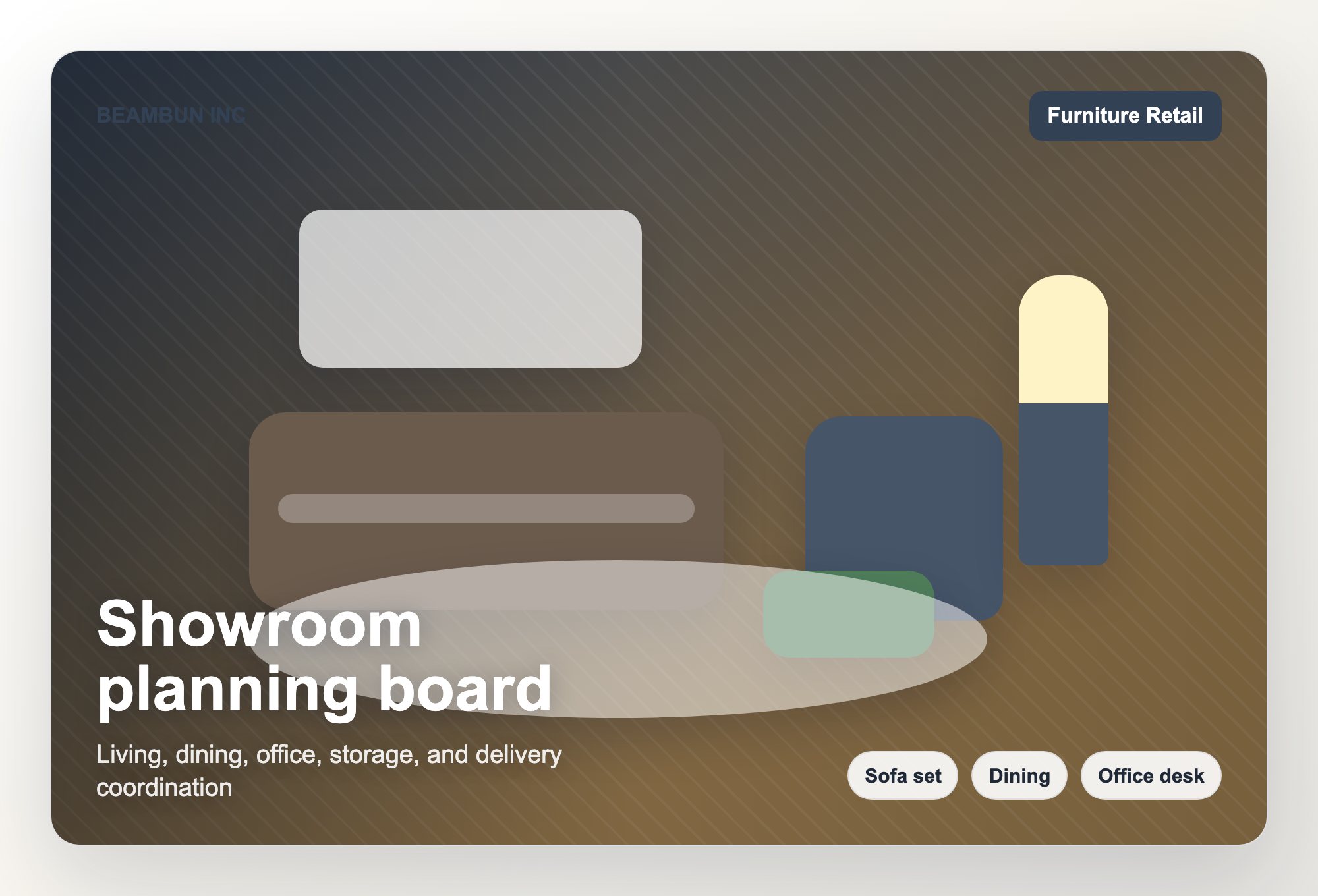 Furniture Retail business visual for BEAMBUN INC